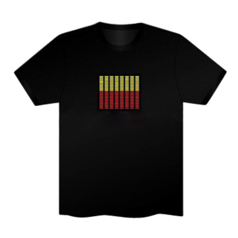 T-shirts Lumineux pour Hommes, 100% Polyester, Commandes OEM Bienvenues - T-shirts LED Personnalisés