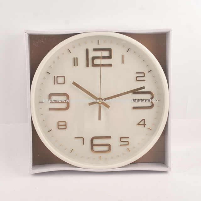 Horloge Murale Tridimensionnelle Simple, Design Contemporain en Plastique, Mouvement Silencieux à Balayage, Luxe pour la Maison, le Bureau et la Décoration