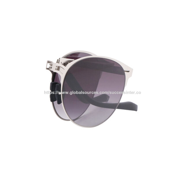 Lunettes de soleil aviateur pliantes élégantes, monture en métal légère et durable, objectif UV400, design compact et portable, élégantes et confortables