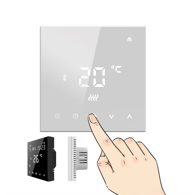 Modern 220vac Lcd Thermostat Hvac Control Fcu Modbus Fan Coil Unit Zone ...