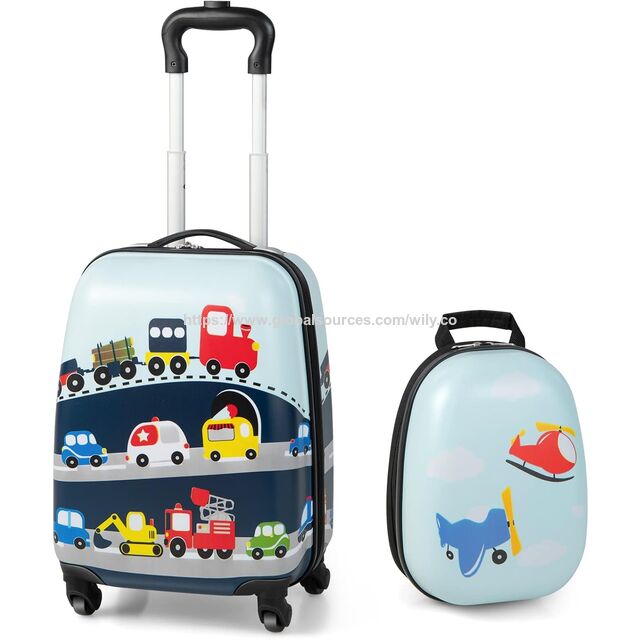 Conjunto de 2 malas infantis, mala de cabine com rodas de 18" para crianças, com mochila combinando de 13", mala infantil rígida aprovada pela companhia aérea for sale at factory direct price