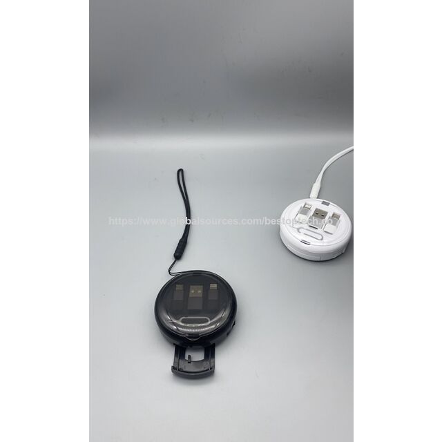 Câble Rétractable Type C 240W Charge Rapide Nouvelle Technologie 2026 avec Support Mobile et Boîte de Rangement pour Appareils Modernes