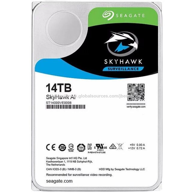 Preço de Fábrica Disco Rígido de Vigilância de 3,5 polegadas 14TB Série Skyhawk 7200 RPM SATA3 Buffer de Dados 256MB, Suporte OEM/ODM