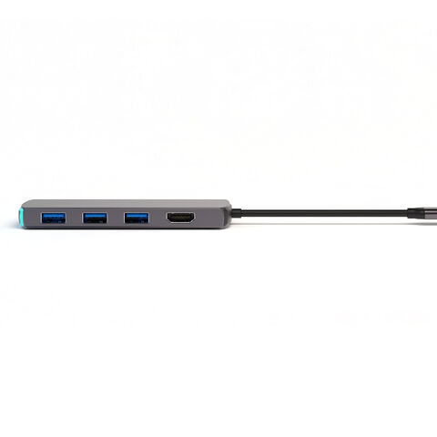 Hub USB C 9 en 1 con HDMI 4K, Carga PD de 100W, Puertos de Datos USB 3.0 5Gbps, Lector de Tarjetas SD/TF, Micrófono de Audio de 3.5mm para MacBook Pro/Air