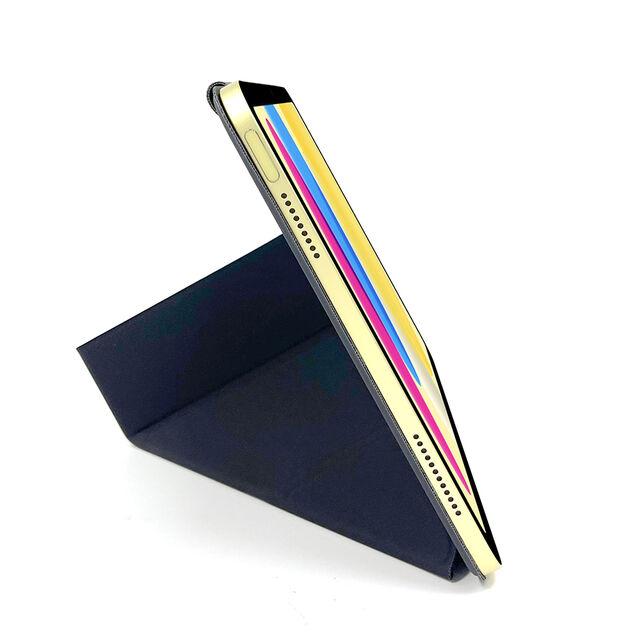 جراب مغناطيسي قابل للطي فاخر لجهاز iPad Pro 11 2024 M4 بإبزيم بمستويين، حماية للقلم وغطاء مقاوم للصدمات للاستخدام اليومي