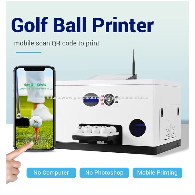 Impresora de Bolas de Golf Inalámbrica con Nueva Tecnología de Impresión, APP Móvil, Personaliza 12 Bolas de Golf en 3 Minutos