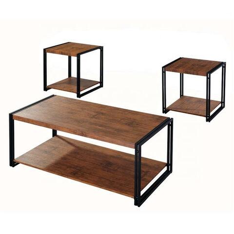 Juego de Mesa de Centro Moderna de 3 Piezas Directo de Fábrica para Muebles de Sala de Estar y Comedor