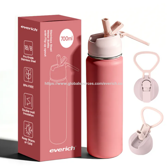 Nouvelle Arrivée Bouteille d'Eau en Acier Inoxydable à Double Paroi Isolée sous Vide pour Boissons Chaudes et Froides avec Logo Personnalisé