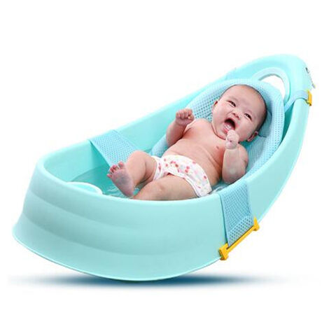 Banheira de plástico para bebê com assento confortável para banheira