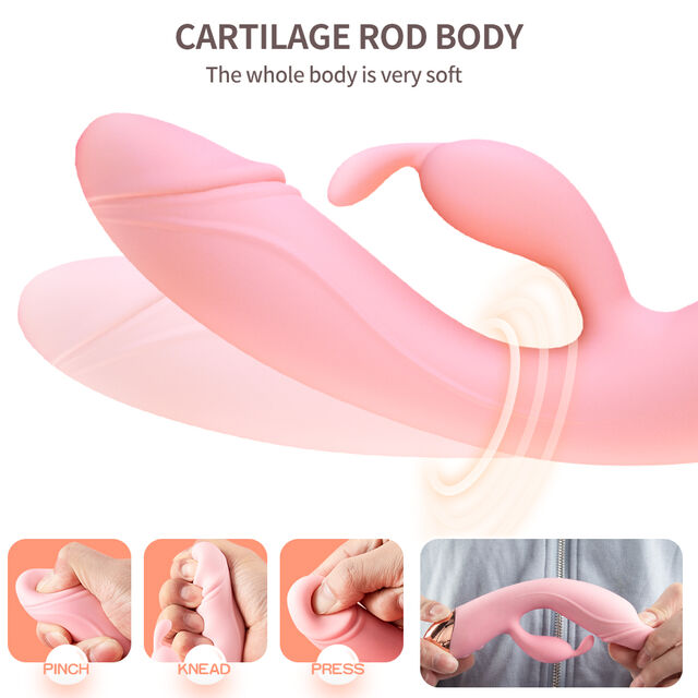 Vibrateur Dildo Masseur Sexuel en Silicone, Chauffage Réglable à 10 Fréquences, Différents Angles pour Clitoris et Point G, Vibrateur de Voyage
