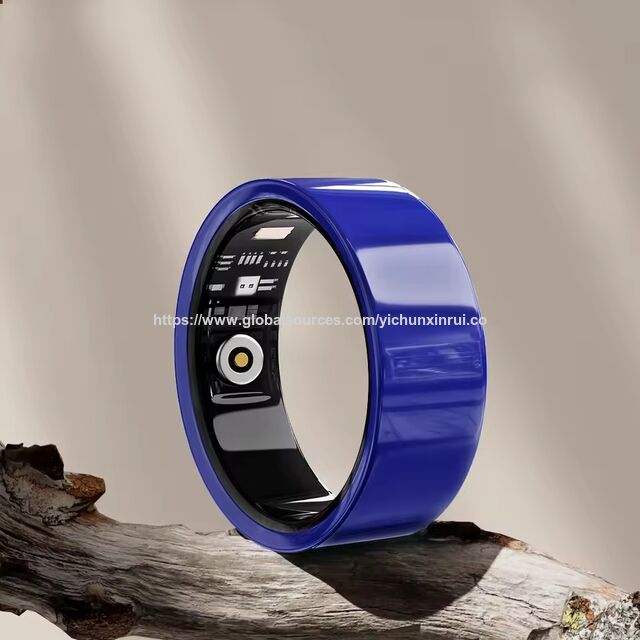 Bague Intelligente de Santé avec Oxygène Sanguin, Fréquence Cardiaque, Suivi du Sommeil, Matériau Céramique, Chargement Magnétique, Étanche 5ATM+IP68