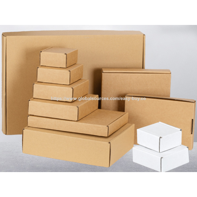 Caixas de embalagem de vestuário Caixas de avião extrarresistentes, caixas de papel personalizadas, kraft de três camadas, caixas de embalagem de roupas, caixas quadradas