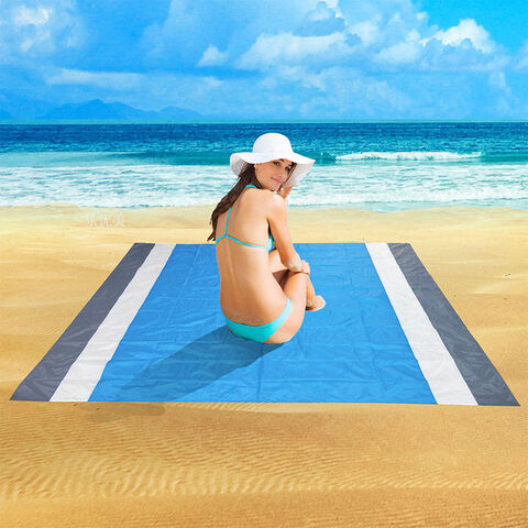 Tapis de Plage Pliable Grande Taille avec Logo Personnalisé, Résistant au Sable et Imperméable, pour Pique-Nique et Camping for sale at factory direct price