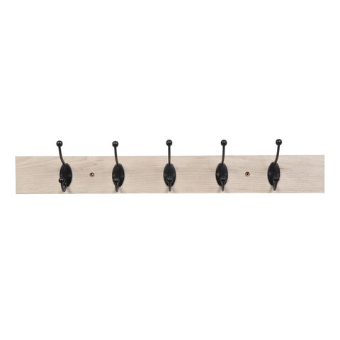 Colgador de llaves rústico vintage de madera para entrada, ganchos y barras para abrigos de pared
