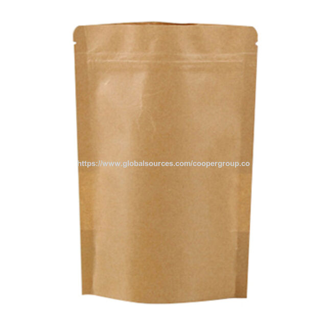 Saco de papel kraft para alimentos laminado em plástico com impressão personalizada for sale at factory direct price