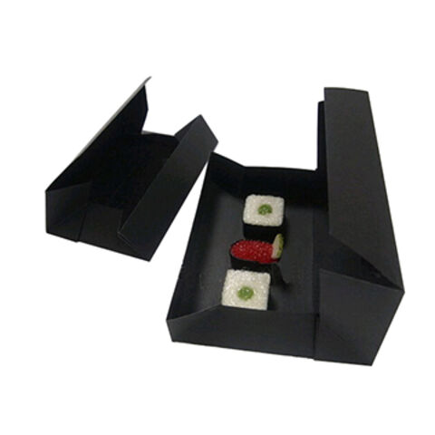 صندوق سوشي أسود قابل للطي بتصميم جديد للطلبات الخارجية for sale at factory direct price