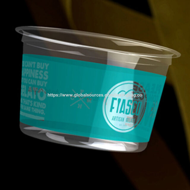 Vaso Desechable para Helado con Tinta de Calidad Alimentaria, Flexografía 4 o 6C