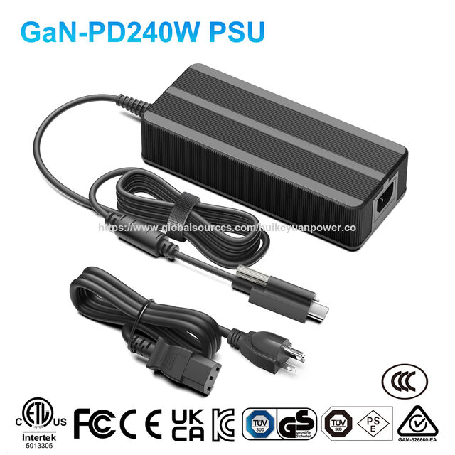 Fonte de Alimentação USB-C GaN 240W 48V5A para E-bikes, Sinalização Digital, Caixas de Som, Estações de Energia, Drones com Trava de Parafuso for sale at factory direct price