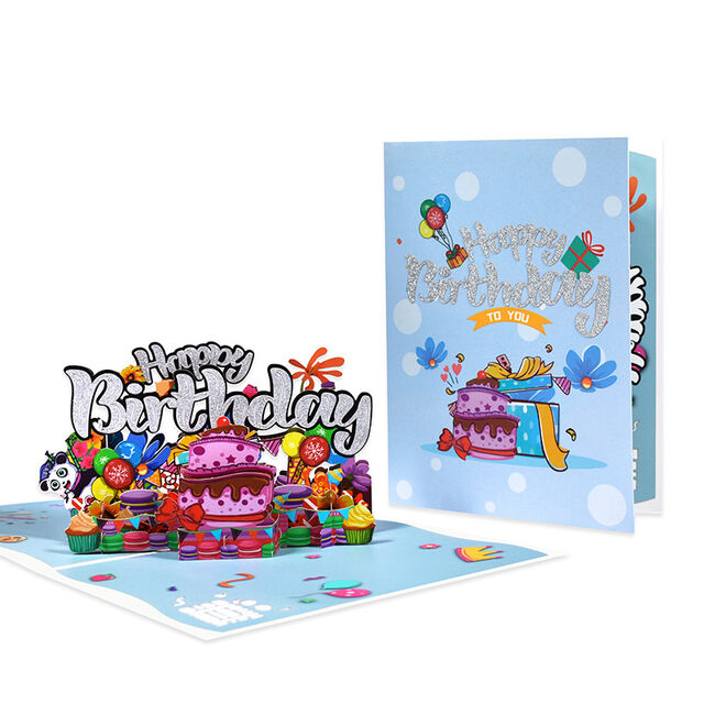 Carte de Joyeux Anniversaire - Joue la chanson 'HAPPY', Carte Musicale 3D de Joyeux Anniversaire, Cartes d'Anniversaire pour Femmes, Cartes d'Anniversaire pour Hommes