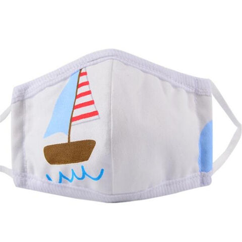 Máscara de algodão lavável com impressão personalizada, máscara facial barata de uso diário para crianças for sale at factory direct price