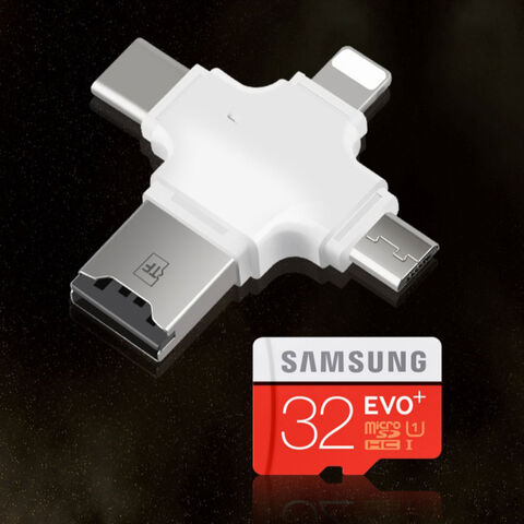 Lector de Tarjetas TF para Teléfono/pad/Android/Mac/Ordenador/Cámara, Lector de Tarjetas Micro SD 4 en 1, Visor de Cámara de Rastro, Lector de Tarjetas de Memoria Portátil for sale at factory direct price
