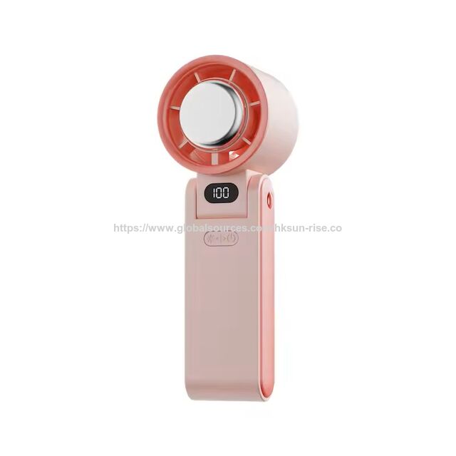 Neuer digitaler Handventilator mit Kühlfunktion, wiederaufladbar, faltbar, Tischventilator, Hochgeschwindigkeits-Mini-Tragbarer Lüfter mit individuellem Logo