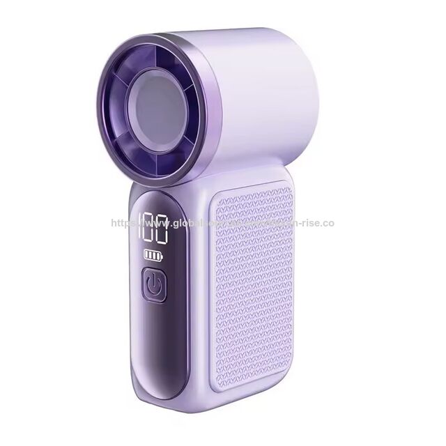 3000mAh 100-stufiger Turbo-Mini-Lüfter - Handventilator mit hoher Geschwindigkeit, Digitalanzeige & Kühlfunktion, USB-wiederaufladbar
