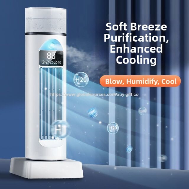 Flüsterloser Turmventilator mit Nebelfunktion, Verdunstungs-Luftkühler, Tisch-Wasserkühler, Haushalts-Sprühkühlventilator