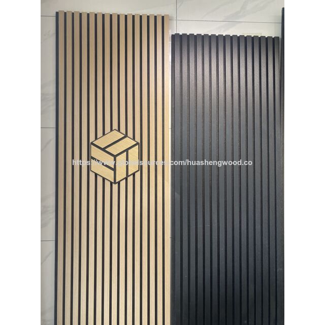 Painéis de Lamelas de Madeira Acústica Modernos e Ecológicos Populares OEM para Decoração de Interiores for sale at factory direct price