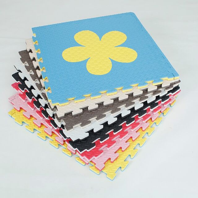 Ukuran dan Warna Kustom Alas Puzzle Tatami Busa EVA Warna-warni untuk Taman Kanak-Kanak