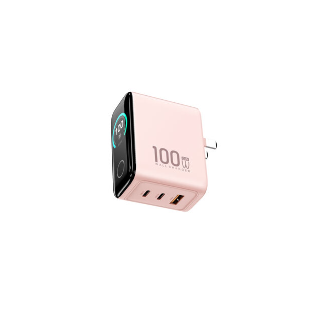 Chargeur Rapide GaN 3-en-1 100W avec 3 Ports USB-C pour Ordinateur Portable avec Affichage Numérique