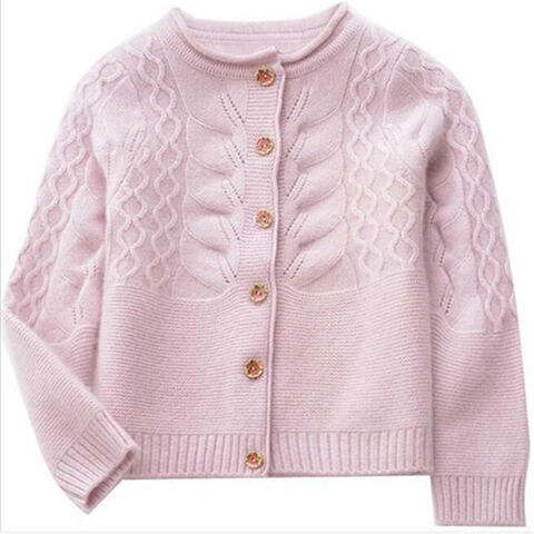 Novos Produtos Quentes Roupas de Malha para Crianças Meninas Camisolas de Caxemira Cardigan de Cor Sólida Casaco