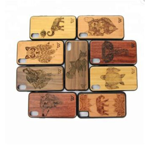 Capa de Celular de Madeira Real Natural Entalhada à Mão com Design Personalizado for sale at factory direct price