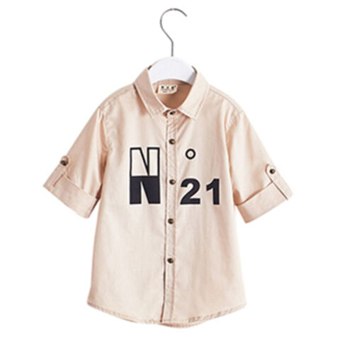 Chemise Manches Courtes Garçon Haut de Gamme au Design Avant-Gardiste