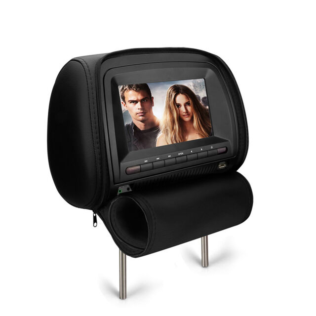 Monitor de reposacabezas para coche de 7 pulgadas con DVD/AV, funda de almohada y cremallera - ¡Oferta! for sale at factory direct price