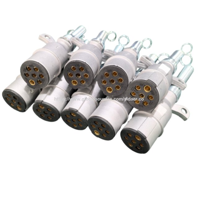 Fabricant Usine Connecteur Femelle 7 Broches en Alliage de Zinc 24V pour Remorque de Camion
