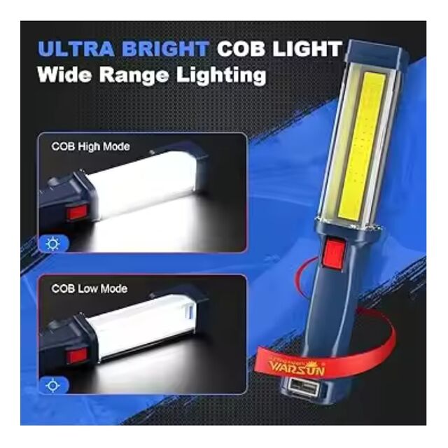 Luz de Trabajo LED SMD IP44 Magnética Tipo C Multifuncional para Exteriores, Proyector Inalámbrico para Reparación de Automóviles for sale at factory direct price