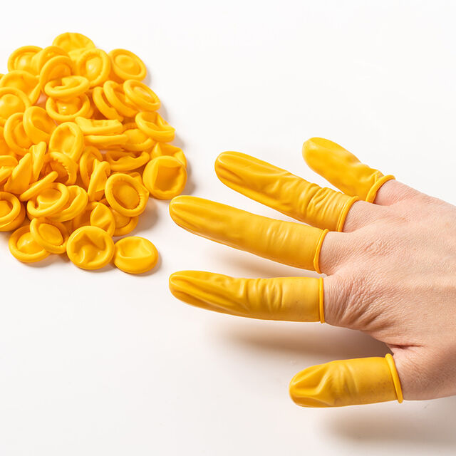 Küchen-Fingerschutz, rutschfest, verschleißfest, antistatisch, gekräuselte Latex-Fingerschutzhülle