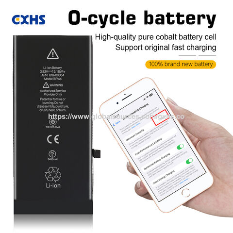 Approvisionnement en gros OEM d'usine, batterie de remplacement haute capacité et stable pour iPhone 8 Plus, batterie de rechange pour réparation