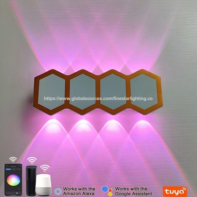 Tuya WIFI Smart RGB Wandleuchte für Außenhof, IP65 wasserdichte LED-Wandleuchten, Alexa Google Sprachsteuerung for sale at factory direct price