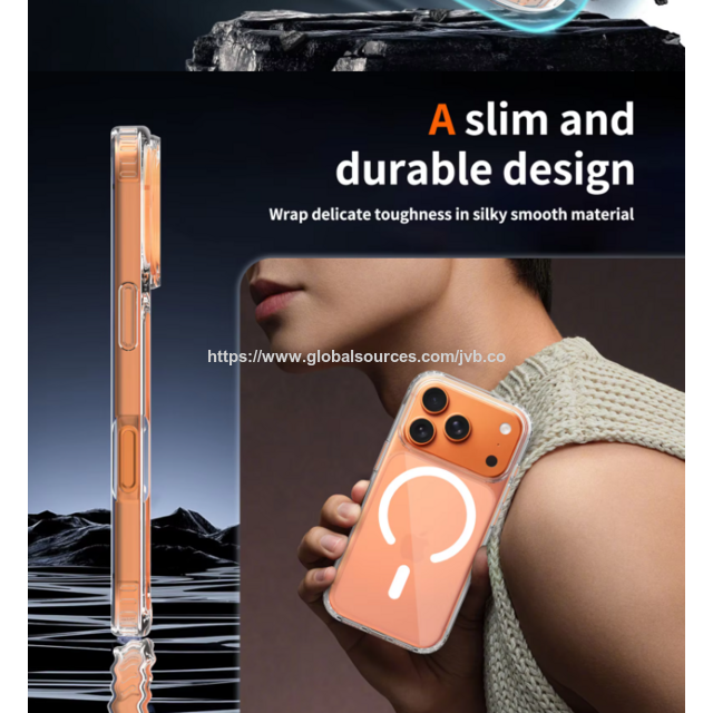 Étui de protection transparent au design fin et durable, vente en gros d'étui magnétique transparent en PC pour iPhone 17 Pro Max for sale at factory direct price