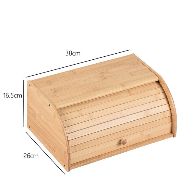 Boîte à Pain en Bambou en Gros, Boîte de Rangement Carrée Multifonctionnelle Portable à Enroulement pour Aliments, Gâteaux et Pain de Cuisine, Maison for sale at factory direct price