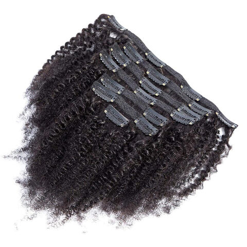 Extensões de Cabelo Humano Encaracolado de Alta Qualidade com Clip 4c for sale at factory direct price