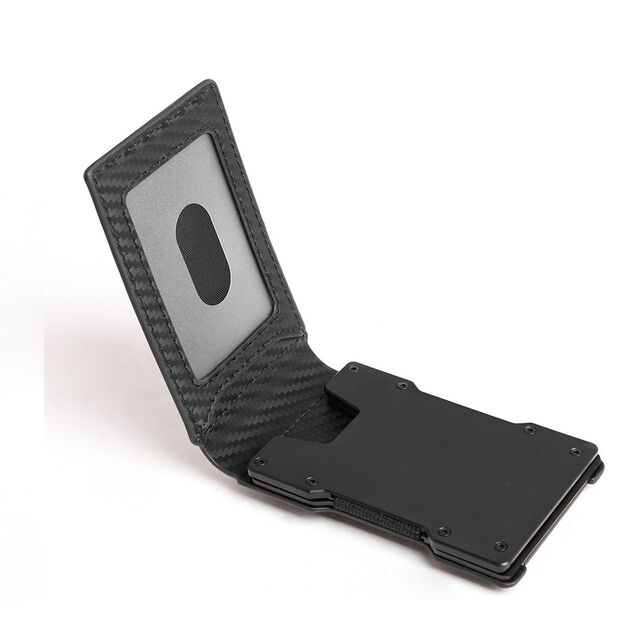 2-in-1 Microfiber Synthetic Leather Anti-theft Fold Money Clip