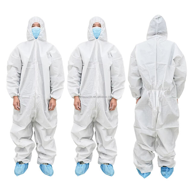 Fábrica China de Monos Desechables No Estériles con Certificación ISO, Precio de Fábrica, Más Vendido, de una Pieza, con Capucha, Manga Larga y Elástico for sale at factory direct price