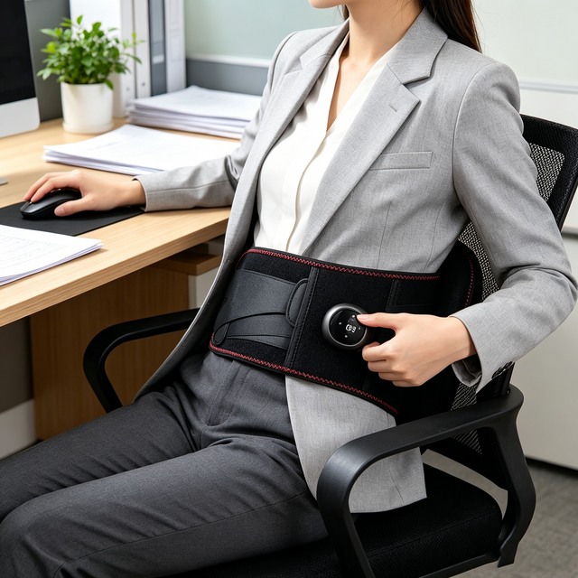 Heiße Produkte: Elektrischer Taillenmassagegürtel mit Graphenheizung und Vibration, Lendenwirbelstütze zur Linderung von Müdigkeit