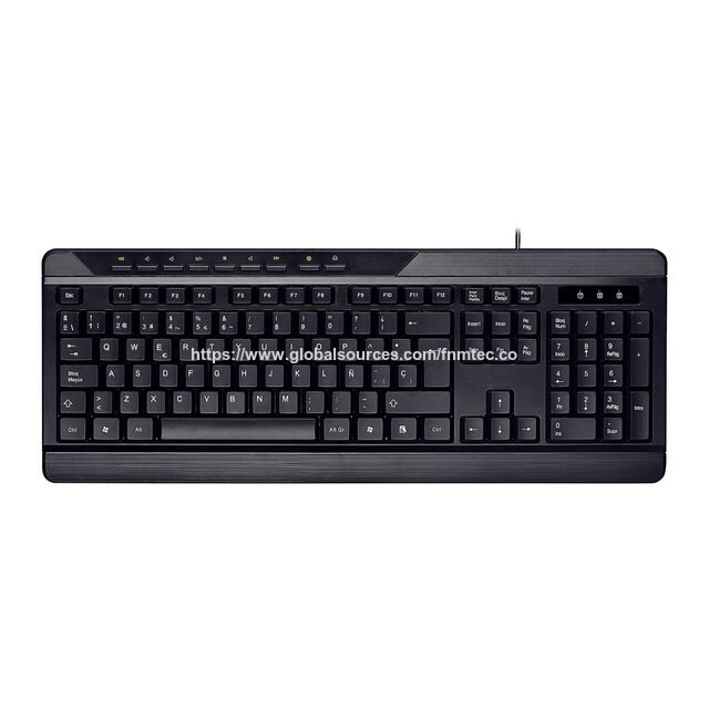 9 Teclados de Oficina Cableados Multimedia con Atajos y Buen Tratamiento Superficial for sale at factory direct price