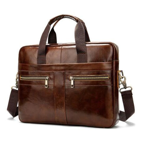 Sacoche en Cuir Véritable en Gros, Sac d'Ordinateur Portable d'Affaires en Cuir Tendance pour Hommes for sale at factory direct price