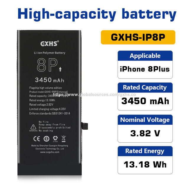 GXHS Fabrik OEM Großhandel Nachmarkt Hohe Kapazität Stabile Ersatzbatterie für iPhone 8 Plus für Reparaturen