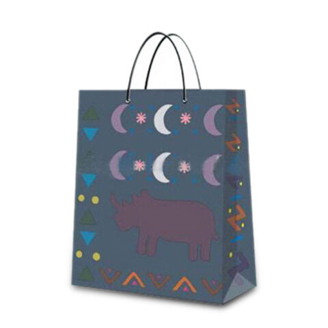 Saco de Papel Kraft com Alça de Plástico Lape, Tamanhos, Cores e Logotipos Personalizados Aceitos